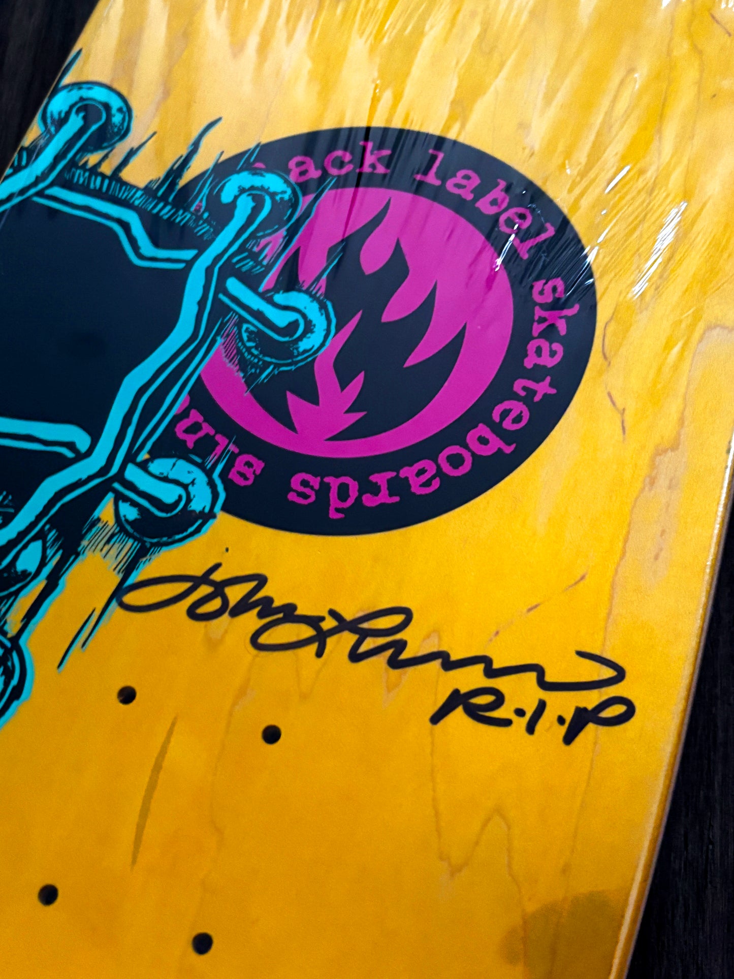 Closer x Black Label Skateboard Deck Blue Point 1 of 1